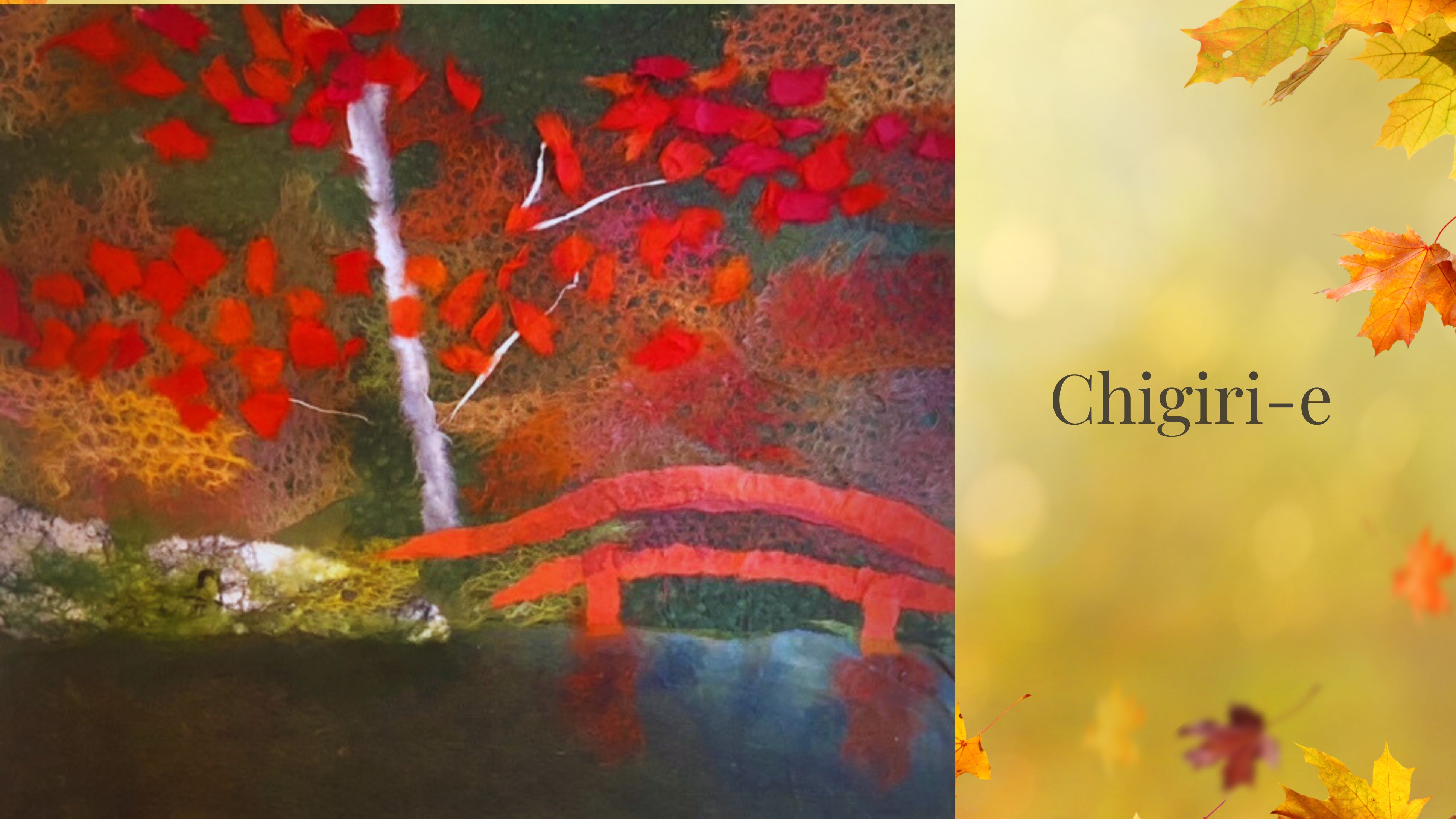 Fall themed Chigiri-e